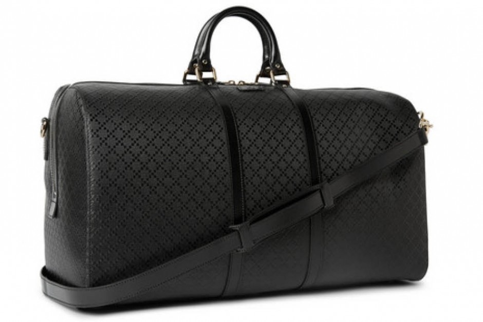 Gucci Diamante Textured-Leather Holdall 